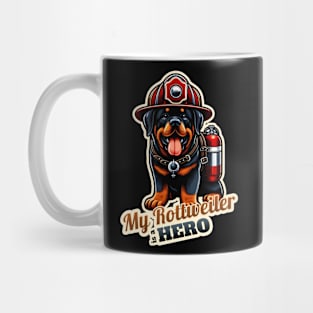 Firefighter Rottweiler Mug